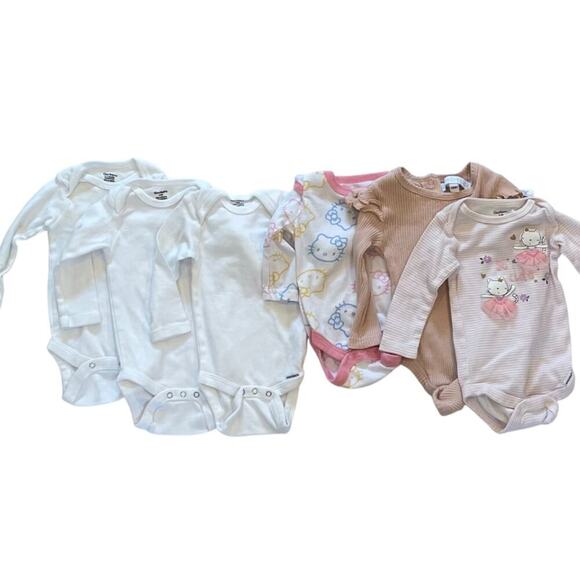 Baby Girl Bundle - 24 Items 0-6 Mos. Hello Kitty, Gerber, Carters, Rachel Zoe - Picture 2 of 16